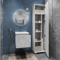 Мебель для ванной комнаты Vigo Geometry 50 подвесная, белая, раковина Como 50