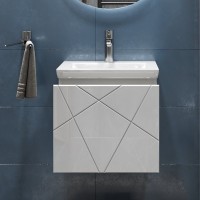 Мебель для ванной комнаты Vigo Geometry 50 подвесная, белая, раковина Como 50