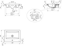 Мебель для ванной комнаты Vigo Geometry 50 подвесная, белая, раковина Como 50