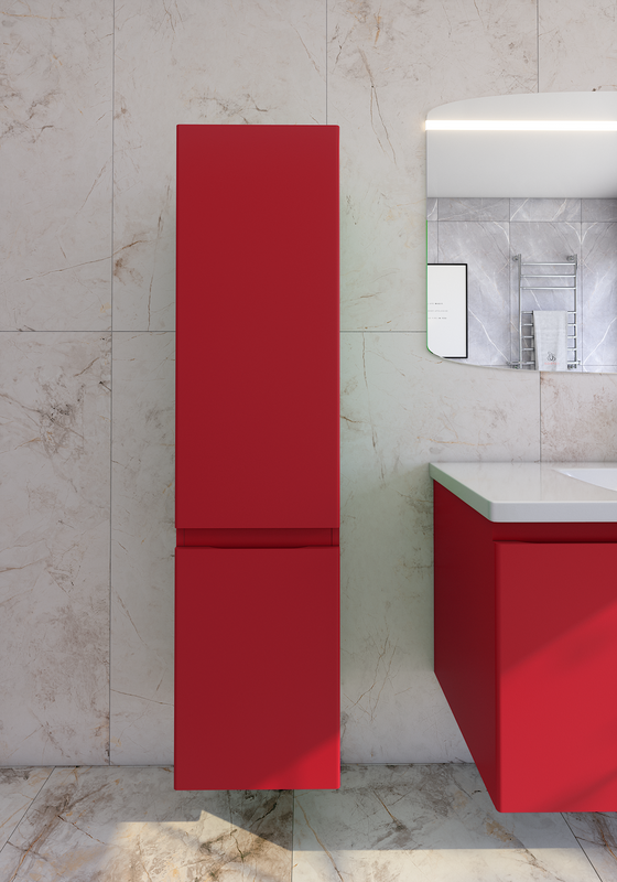 Шкаф-пенал для ванной Caprigo Forte 35 L красный