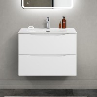 Тумба с раковиной BelBagno Marino-cer-mini 70 подвесная, bianco lucido