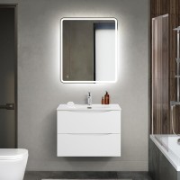Тумба с раковиной BelBagno Marino-cer-mini 70 подвесная, bianco lucido