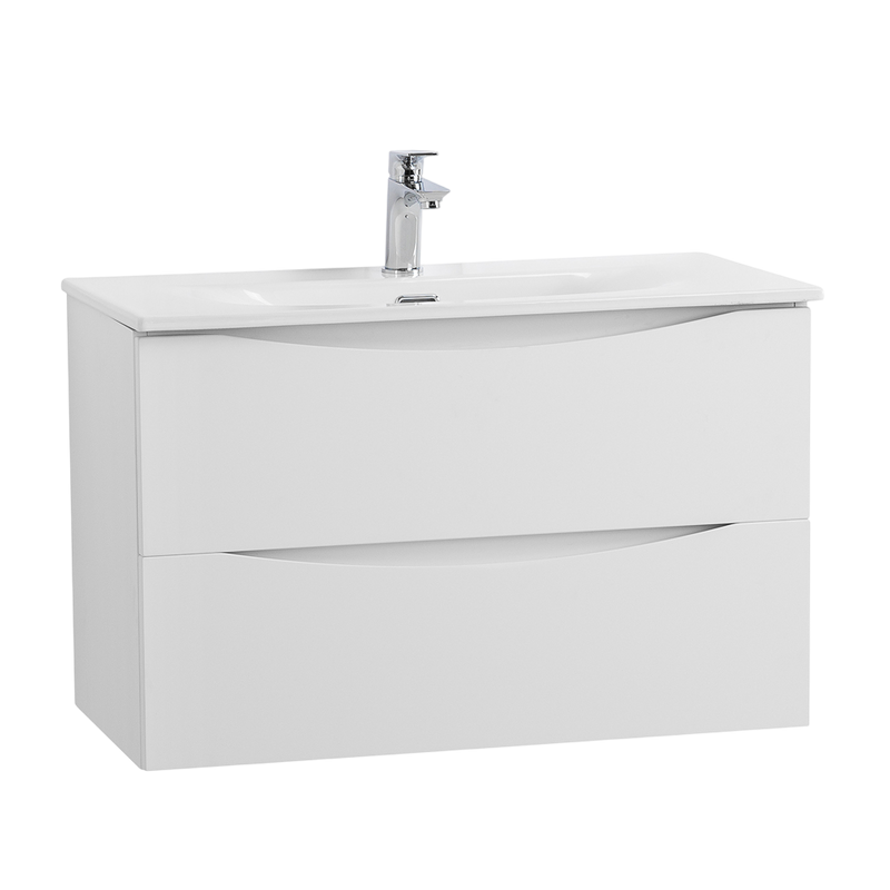 Тумба с раковиной BelBagno Marino-cer-mini 70 подвесная, bianco lucido
