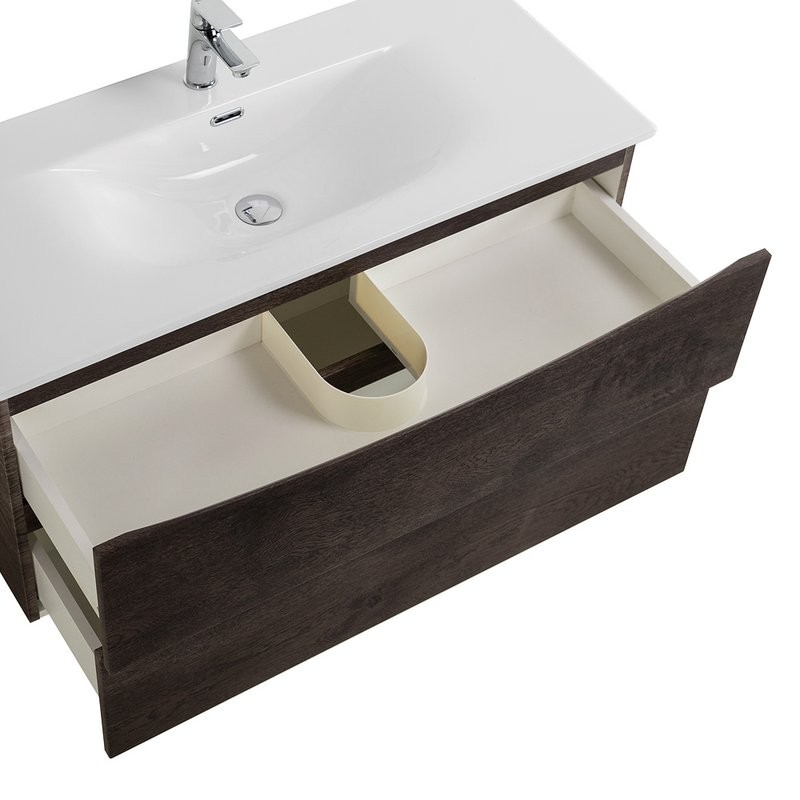 Тумба под раковину BelBagno Marino-cer-n 100 подвесная, rovere nature grigio