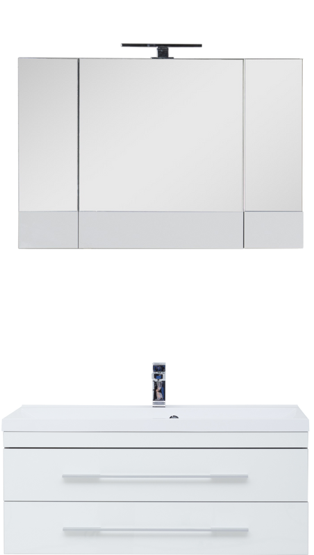 Мебель для ванной комнаты Aquanet Верона 100 подвесная белая
