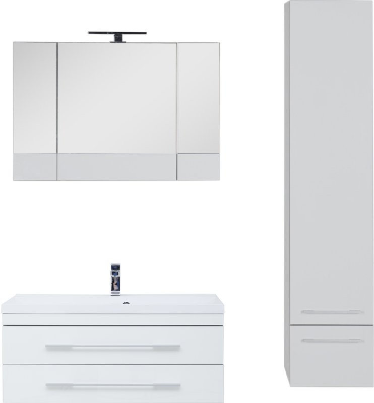 Мебель для ванной комнаты Aquanet Верона 100 подвесная белая