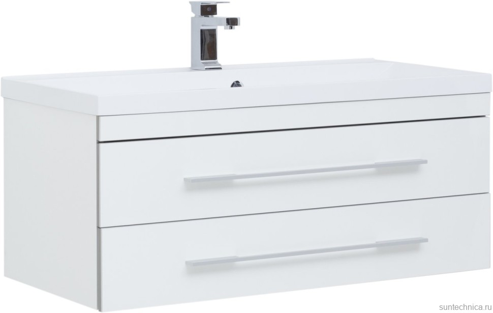 Мебель для ванной комнаты Aquanet Верона 100 подвесная белая