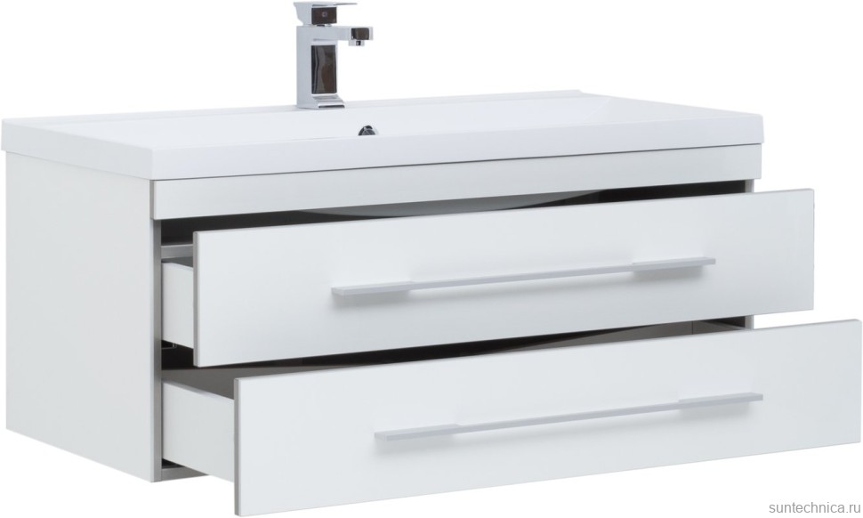 Мебель для ванной комнаты Aquanet Верона 100 подвесная белая