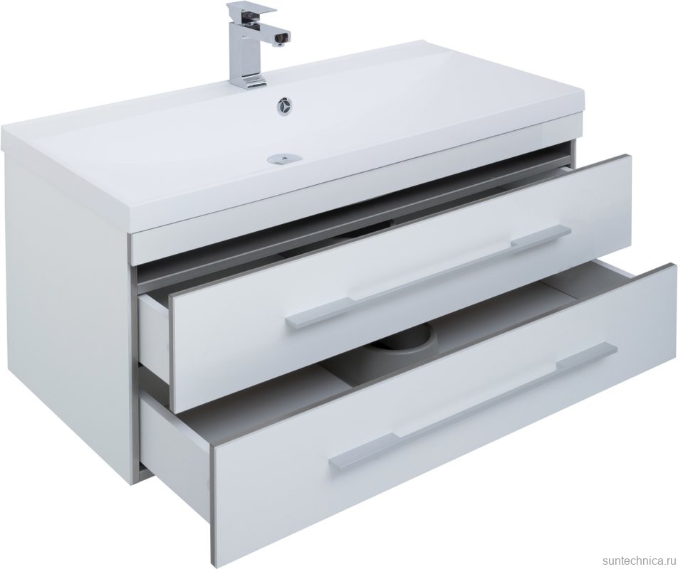 Мебель для ванной комнаты Aquanet Верона 100 подвесная белая