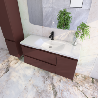 Тумба с раковиной Caprigo Forte 120 R подвесная, шоколад