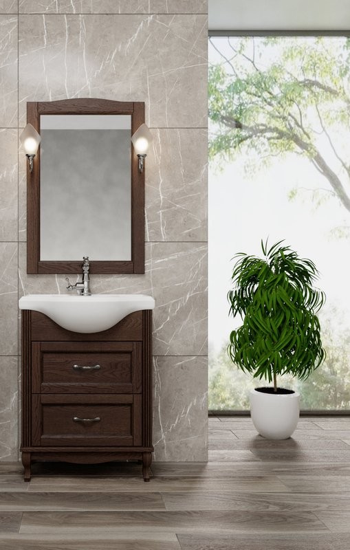 Мебель для ванной комнаты ValenHouse Эллина 65 кальяри, 2 ящика, ручки хром