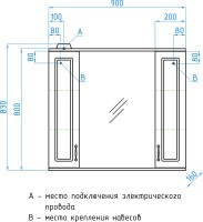 Мебель для ванной комнаты Style Line Олеандр-2 90 Люкс, рельеф пастель