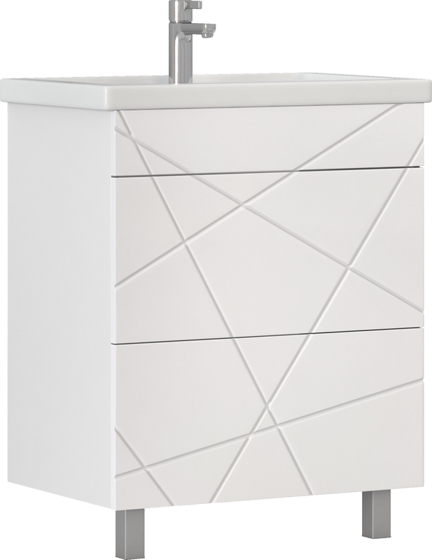 Тумба с раковиной Vigo Geometry 70 белая