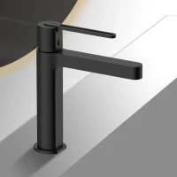 Смеситель для раковины Vincea Rondo VBF-1R1MB черный Смеситель для раковины Vincea Rondo VBF-1R1MB черный