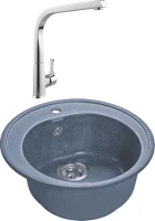 Комплект Мойка GranFest Rondo GF-R510 графит + Смеситель MEGA Mega Комплект Мойка GranFest Rondo GF-R510 графит + Смеситель MEGA Mega