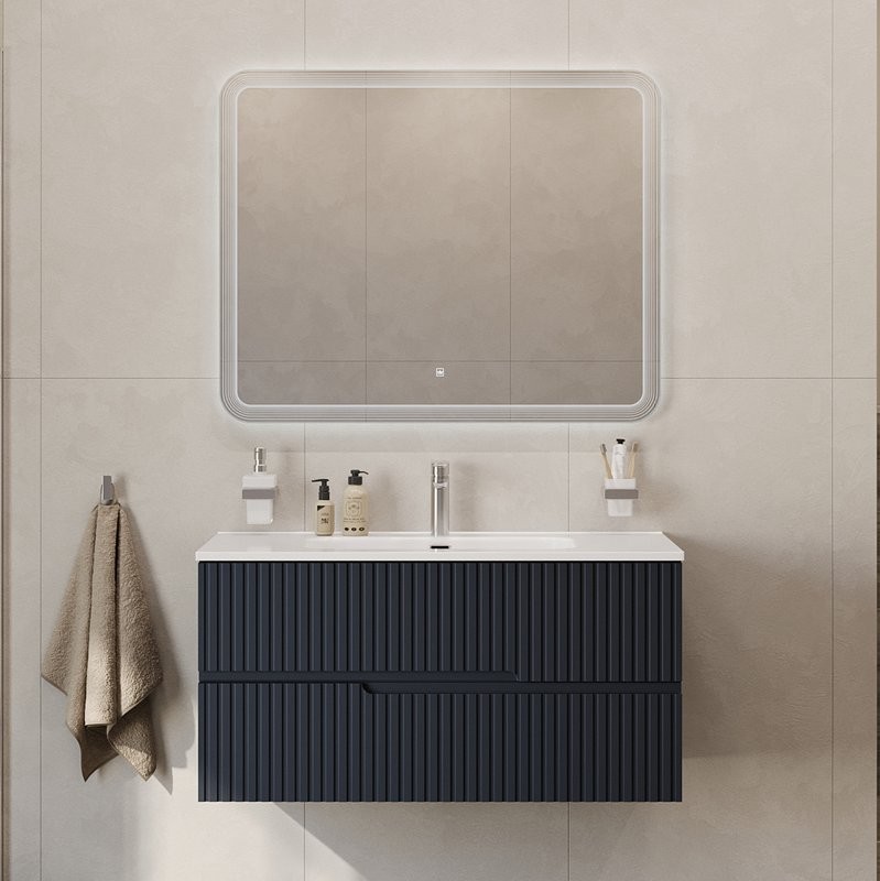 Тумба с раковиной Cezares Duet 100 grafito, раковина Cezares CZR-8095-100