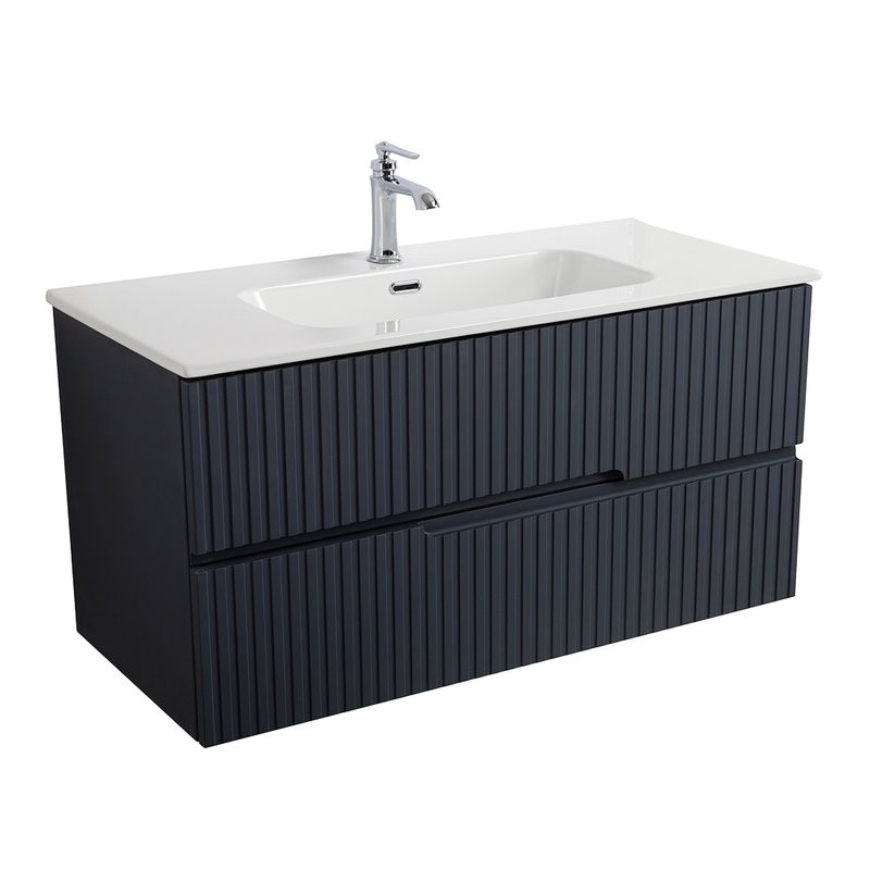 Тумба с раковиной Cezares Duet 100 grafito, раковина Cezares CZR-8095-100