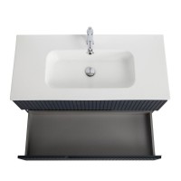 Тумба с раковиной Cezares Duet 100 grafito, раковина Cezares CZR-8095-100