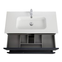 Тумба с раковиной Cezares Duet 100 grafito, раковина Cezares CZR-8095-100
