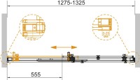 Душевая дверь в нишу Cezares Stylus Soft BF 1 130 C Cr