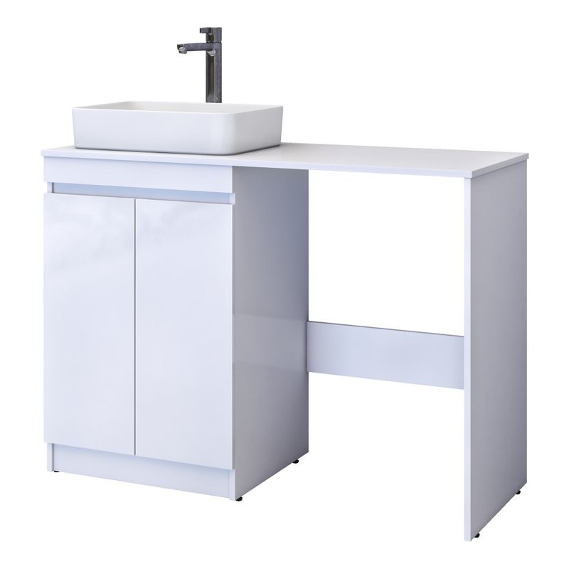 Тумба под раковину без столешницы Vigo Urban 60 2 дверки, без столешницы, белая