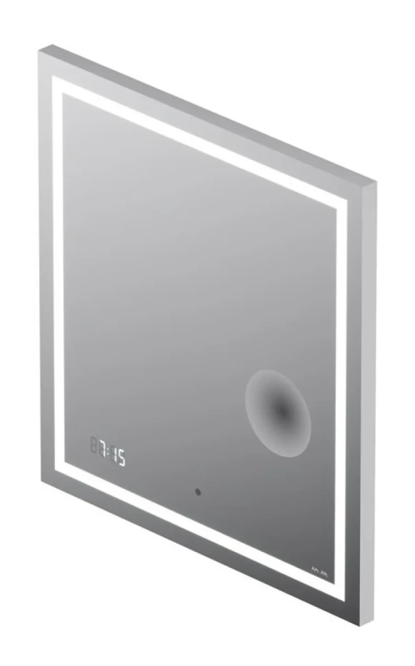 Зеркало AM.PM Gem 65 с LED-подсветкой, часами и косметическим зеркалом
