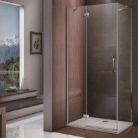 Душевой уголок Good Door Saturn WTW+SP левый 140х90х185 см + очиститель для стекол