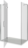 Душевой уголок Good Door Saturn WTW+SP левый 140х90х185 см + очиститель для стекол