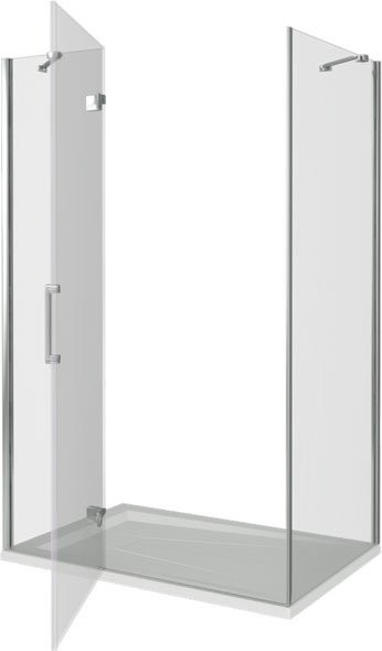 Душевой уголок Good Door Saturn WTW+SP левый 140х90х185 см + очиститель для стекол