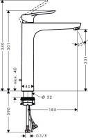 Смеситель для раковины Hansgrohe Logis E 230 71162000