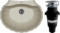 Комплект Мойка Florentina Гребешок грей + Измельчитель Bone Crusher BC 810-SL Slim Line