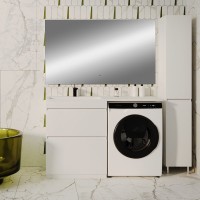 Мебель для ванной комнаты Style Line Даллас 130 L Люкс Plus напольная, белая, зеркало DIWO Элиста