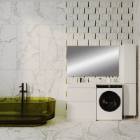 Мебель для ванной комнаты Style Line Даллас 130 L Люкс Plus напольная, белая, зеркало DIWO Элиста