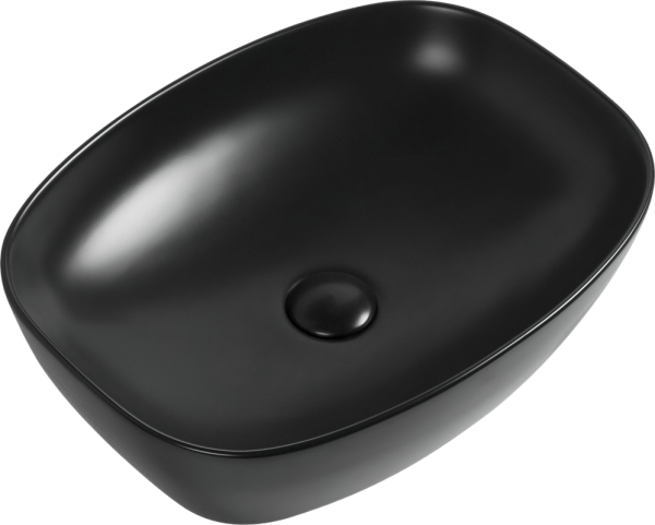 Накладная раковина Aquanet Fine 1-MB черная матовая
