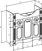 Мебель для ванной комнаты Bellezza Кантри 85