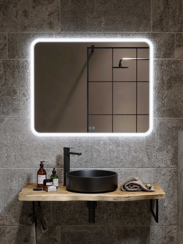 Зеркало Alavann Anna 100x80 с подсветкой, с антизапотеванием