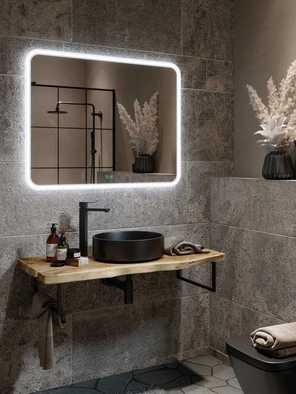 Зеркало Alavann Anna 100x80 с подсветкой, с антизапотеванием