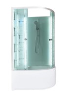 Душевая кабина DTO D EM4511LNLED профиль хром, стекло матовое с узором