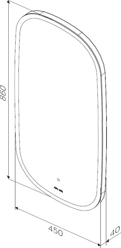 Зеркало AM.PM Func 45 прямоугольное