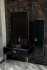 Тумба с раковиной Armadi Art Lucido 100 черная глянцевая, раковина 817-B, ножки хром