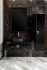 Тумба с раковиной Armadi Art Lucido 100 черная глянцевая, раковина 817-B, ножки хром