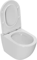 Комплект Унитаз подвесной Bauedge Bau Dream Hurricane-2 безободковый, с микролифтом, белый + Инсталляция Grohe Rapid SL 38772001 3 в 1 с кнопкой смыва