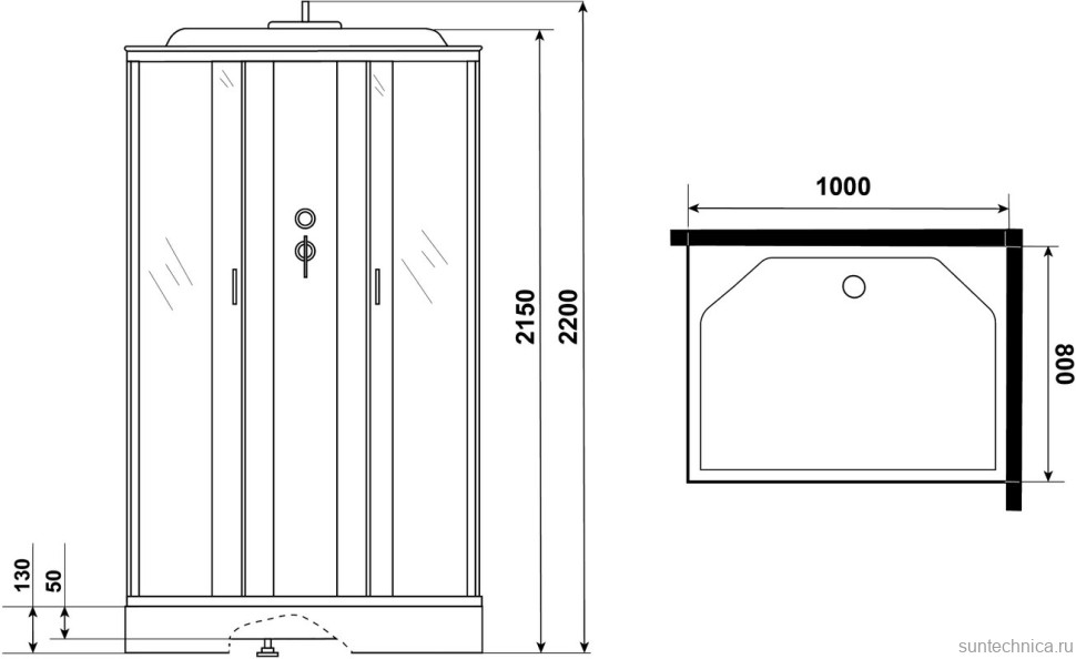 Душевая кабина Niagara Classic NG-43085-14Q 100х80 см