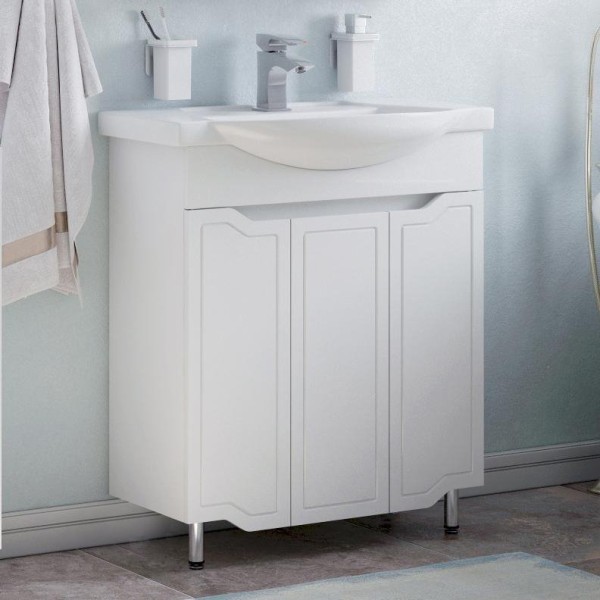 Тумба под раковину без столешницы Corozo Мирра 75 белая