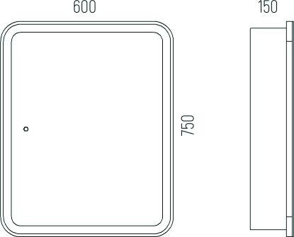 Зеркало-шкаф Corozo Алабама 60 с подсветкой