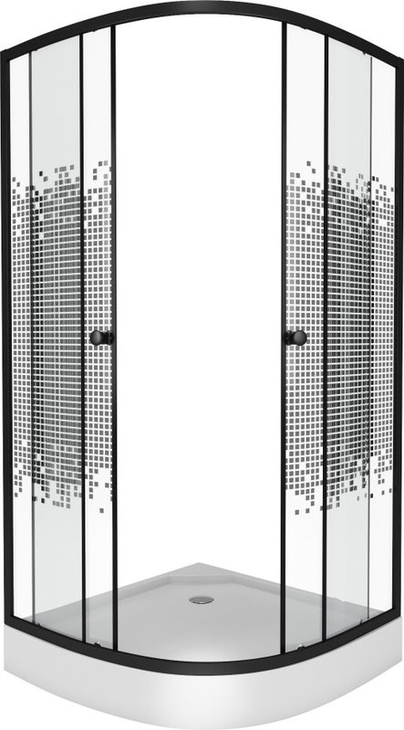 Душевой уголок Niagara Eco NG-007-14 black мозаика, с поддоном