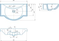 Мебель для ванной комнаты ASB-Woodline Салерно 80 белая, патина серебро