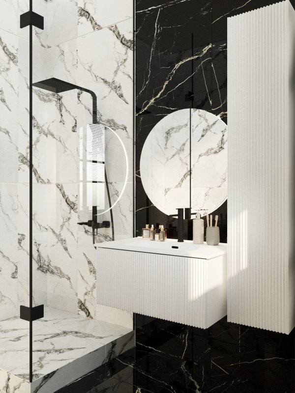 Тумба с раковиной La Fenice Terra 80 белая