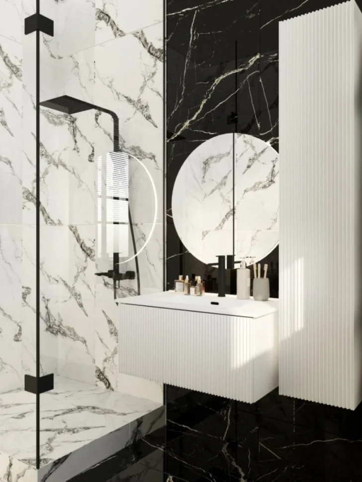 Тумба с раковиной La Fenice Terra 80 белая