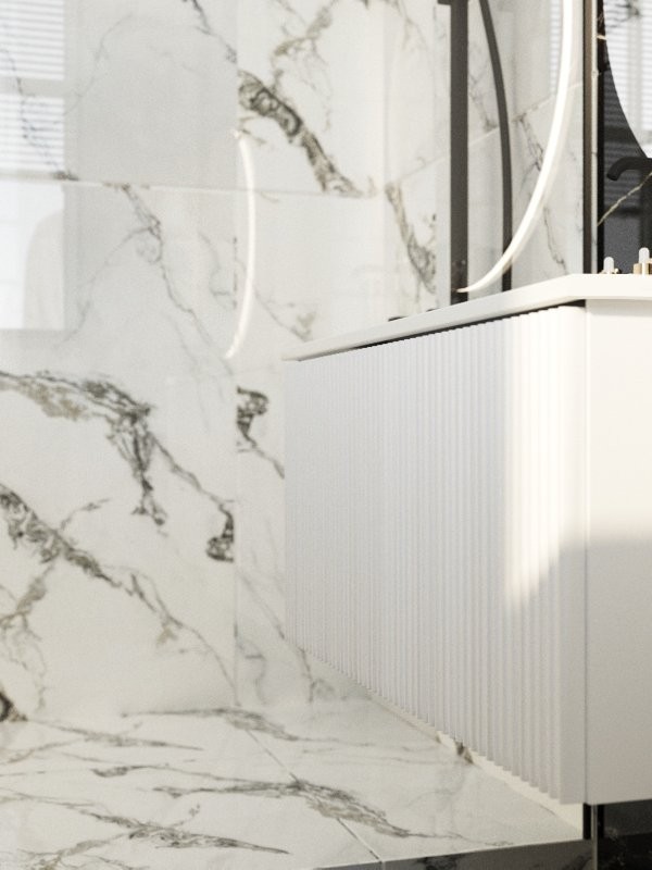Тумба с раковиной La Fenice Terra 80 белая